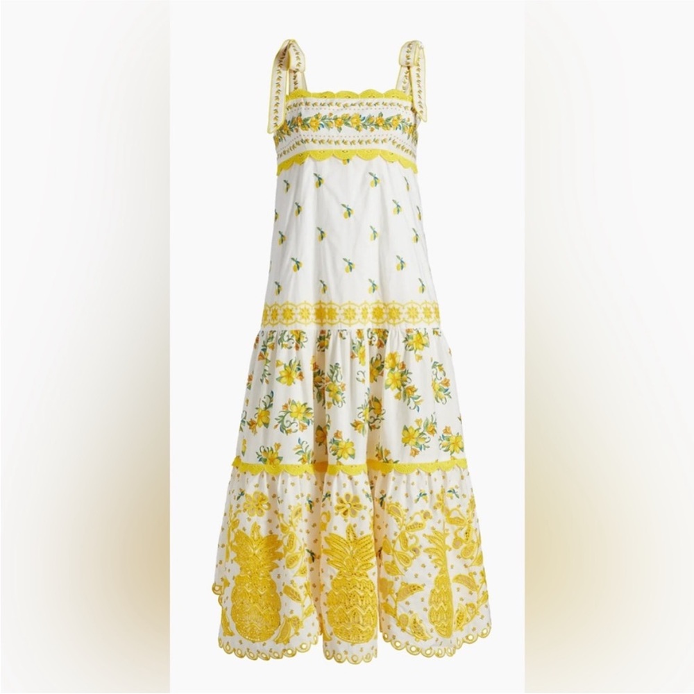 FARM Rio Sicily Richelieu Sleeveless Midi-Dress - Picture 9 of 14